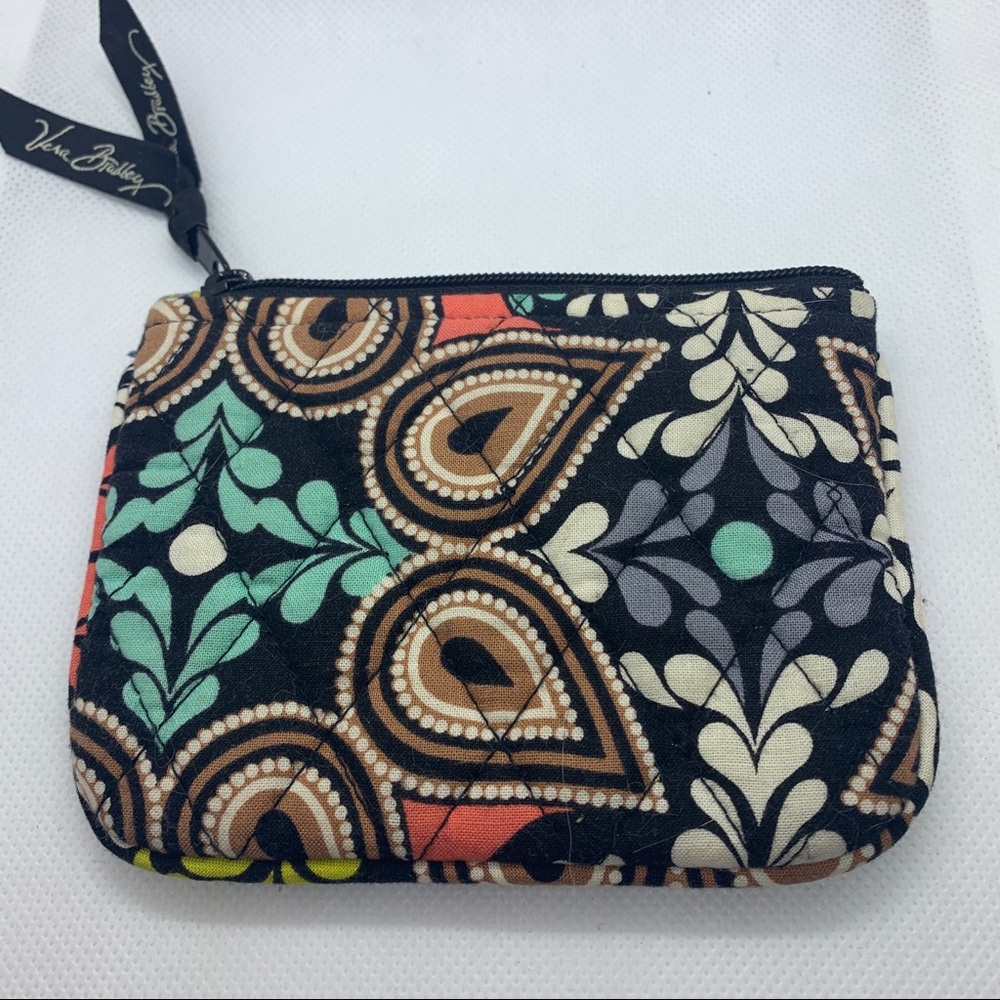Vera Bradley Brown Mint Zip Coin Purse Sierra - Picture 1 of 5